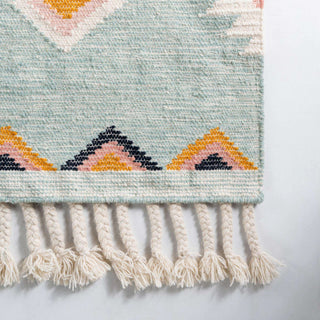 Unique Loom Ivory Mesa Area Rug, Light Blue, 4'x6', Rectangular