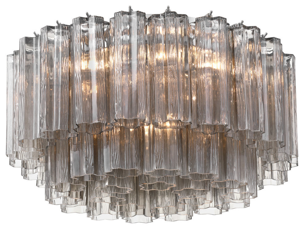 Crystorama Lighting Group ADD-321-SM Addis 7 Light 22"W Flush - Polished Chrome