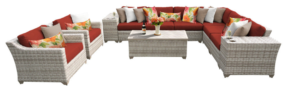 Fairmont 11 Piece Outdoor Wicker Patio Furniture Set 11d
