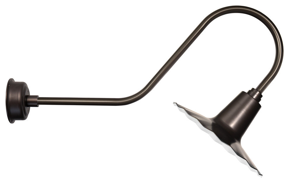 12" Iris LED Gooseneck Light With Urban Arm, Mahogany Bronze
