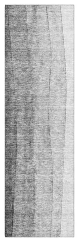 Premium Machine Washable Mayfield AMF690 Gray 2'3" x 7'6" Runner Rug