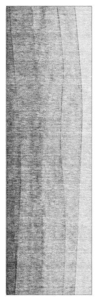 Premium Machine Washable Mayfield AMF690 Gray 2'3" x 7'6" Runner Rug