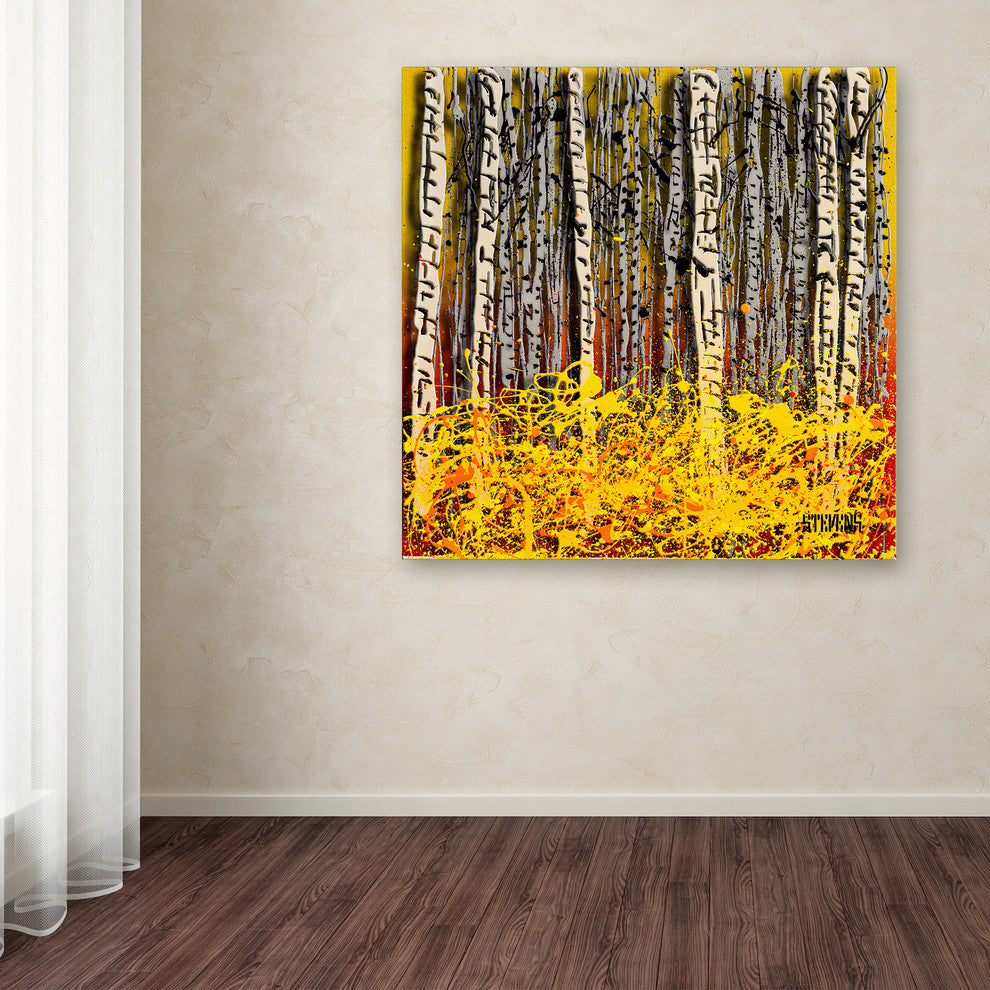 'Fall Aspens' Canvas Art by Roderick Stevens