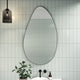 Starla 28 in. x 48 in. Pebble Mirror, Black