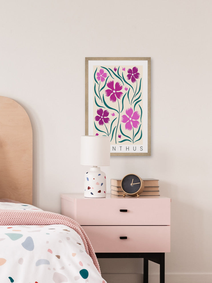 "Dianthus" Framed Painting Print, 16x24