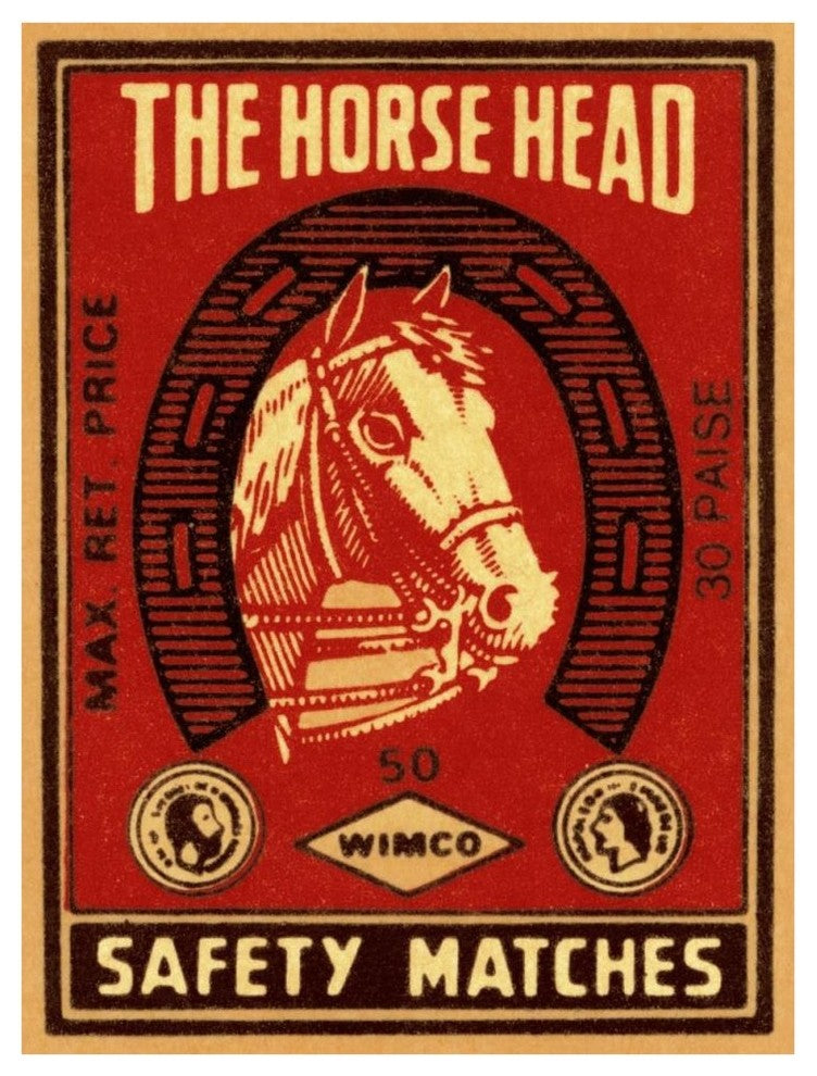 "The Horse Head Safety Matches" Digital Paper Print by Phillumenart, 32"x42"