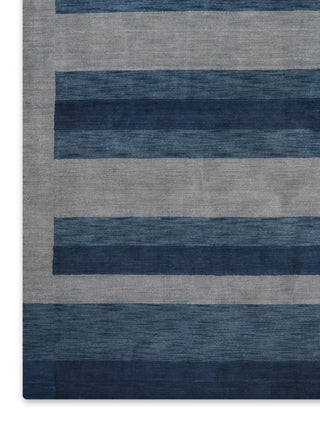 HAND KNOTTED LOOM WOOL ECO-FRIENDLY AREA RUGS-Rectangle,Blue,Contemporary, [Square] 10'x10'