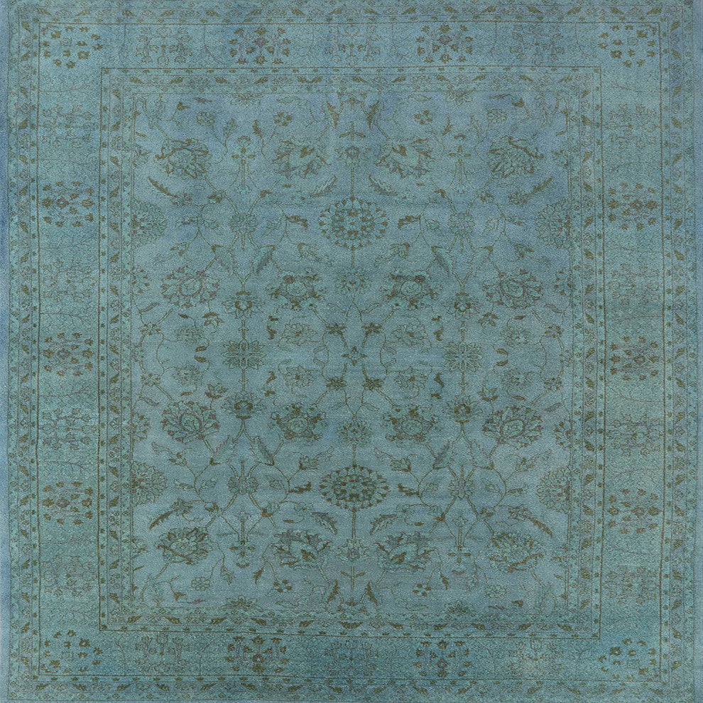 Ahgly Company Indoor Square Mid-Century Modern Area Rugs, 7' Square