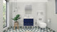 Belli 30" Wall Mounted Single Bathroom Vanity Set, Night Blue, Glossy White Top