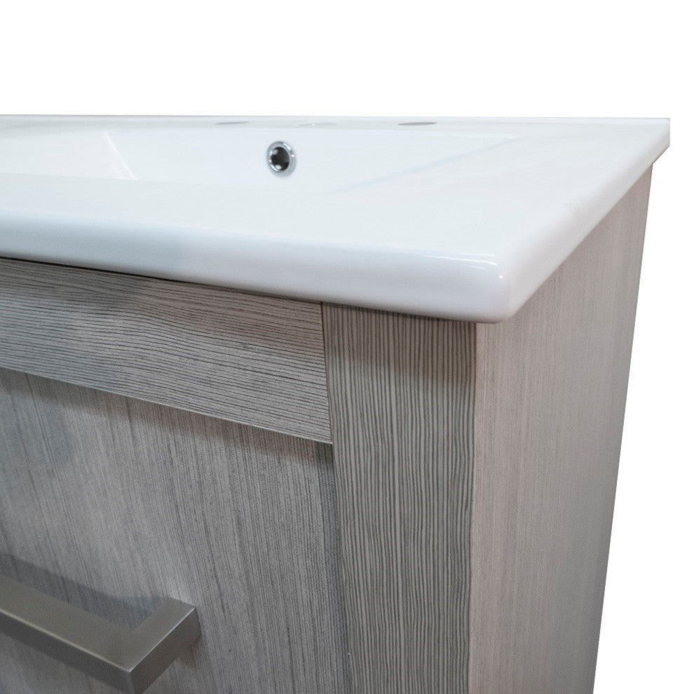 48" Double Sink Vanity With Gray Pine Finish