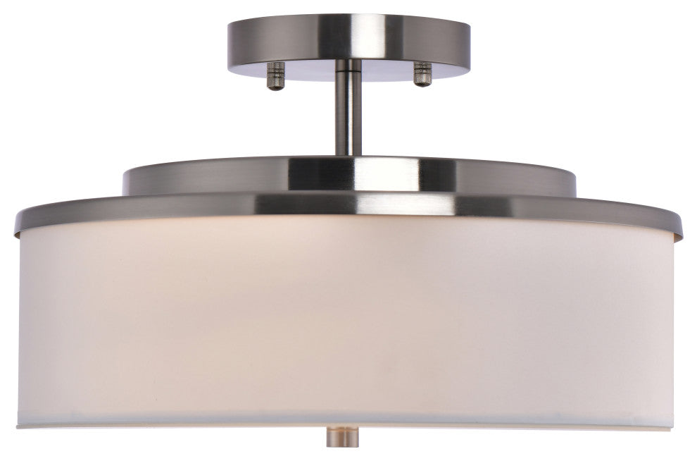 Lazzur Adour 3 Light 15" Satin Nickel Semi-Flush Mount Ceiling Light