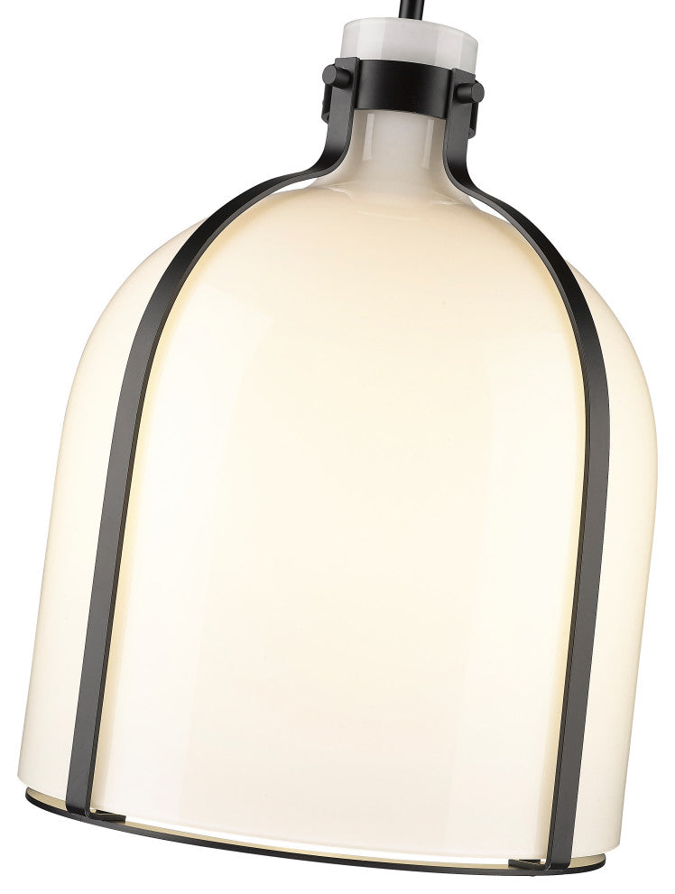Zlite 818-12MB 1-Light Pendant, White Opal