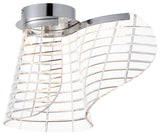 ET2 E24810-82 Tartan 10"W LED Flush Mount Ceiling Fixture - Polished Chrome
