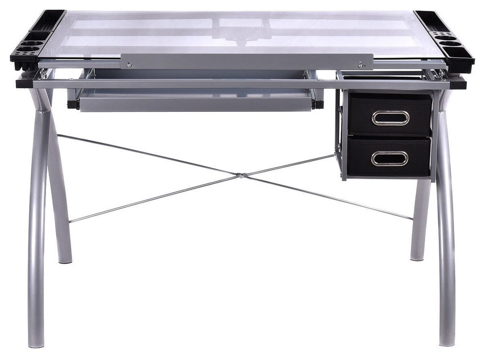 Modern Style Adjustable Drawing Desk Drafting Table with Drawers