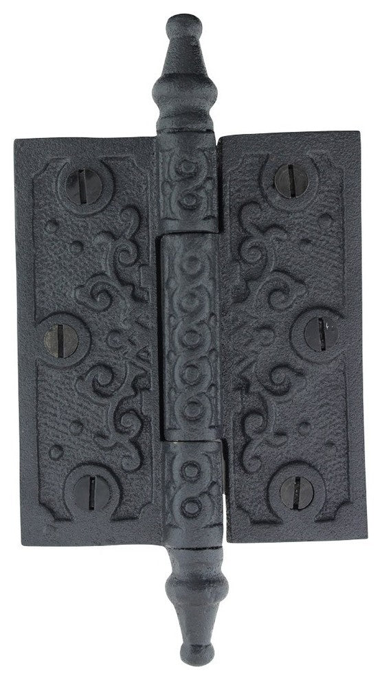 Black Cabinet Hinge Wrought Iron Butt Hinges Victorian Steeple Tip Flush Hinges