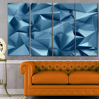 3D Abstract Geometric Background, Abstract Canvas Wall Art, 48"x28", 4 Panels