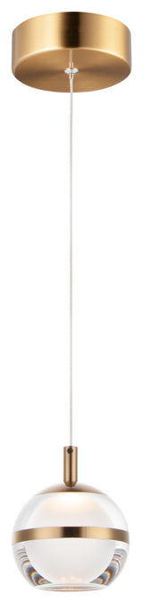 ET2 E24591-93 Swank 5"W LED Mini Pendant - Natural Aged Brass