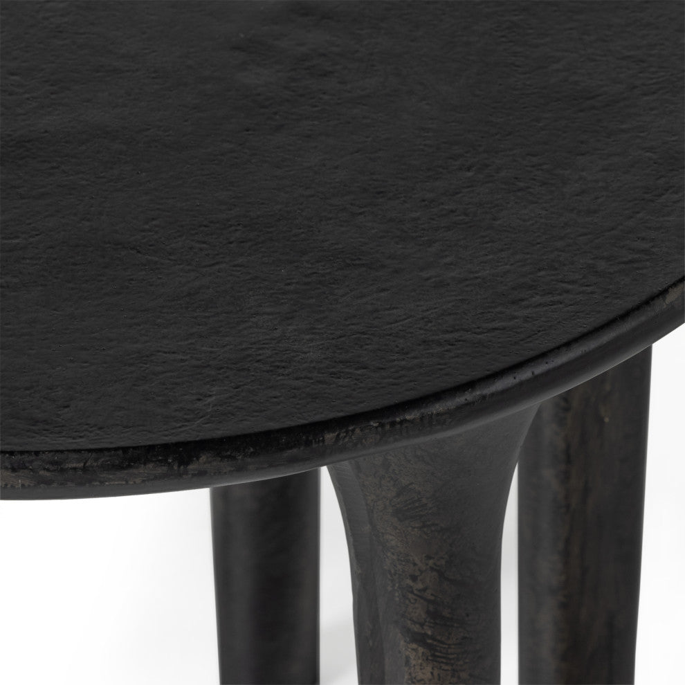 Kelden End Table-Raw Black