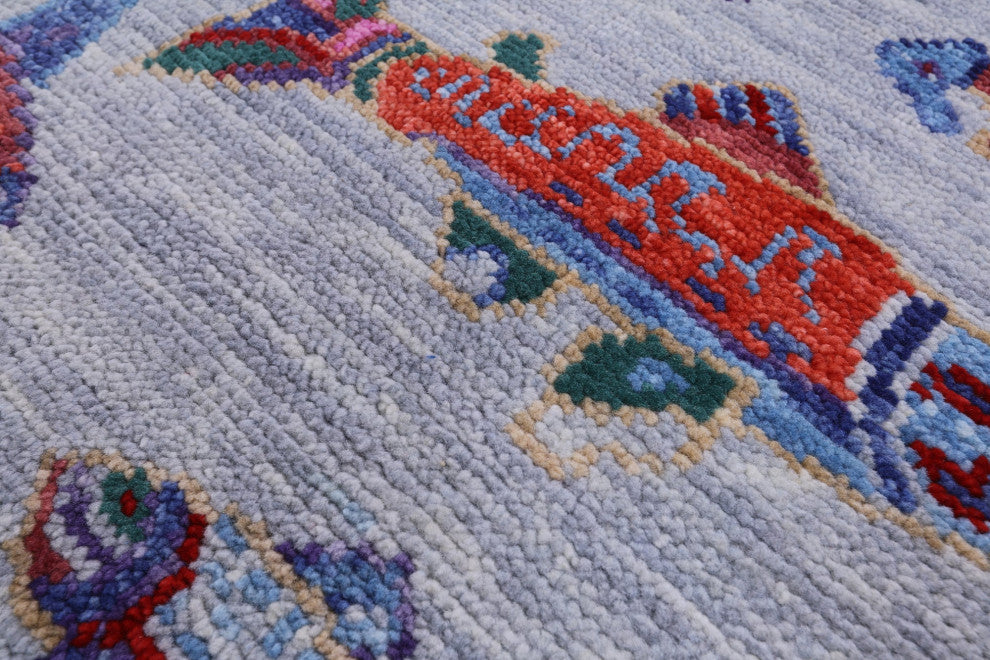 Gabbeh Fish Design Handmade Rug 5' 1" X 8' 0" - Q15880