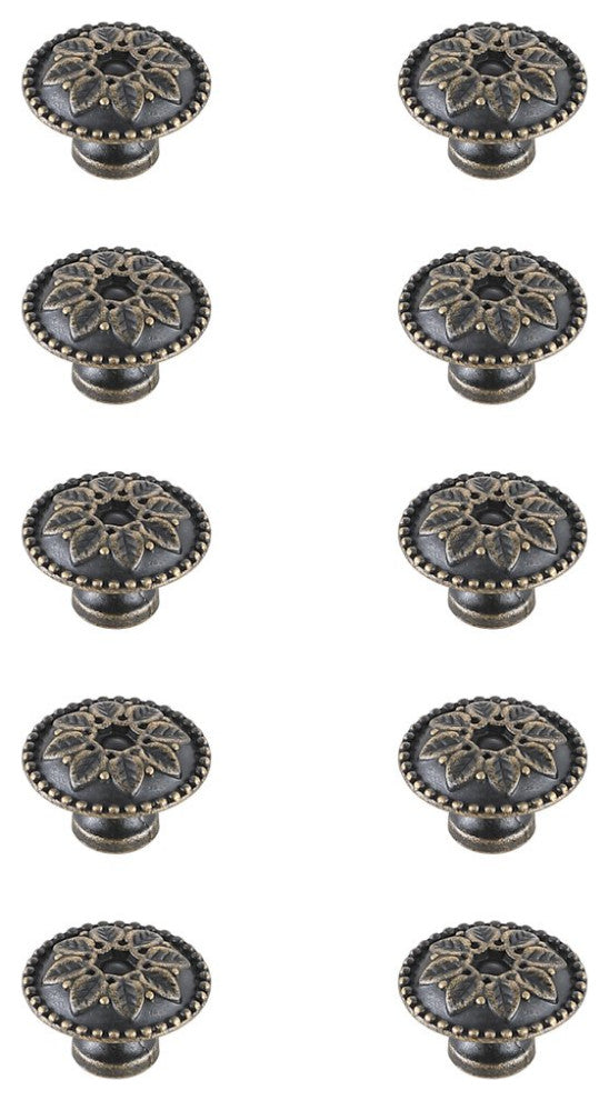 KB2011-AB-10PK Corio 0.9" Mushroom Knob, Set of 10, Antique Bronze