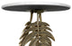 Sofa Side Table, Round, Artificial Marble, Aluminum Metal, White, Gold, Lounge