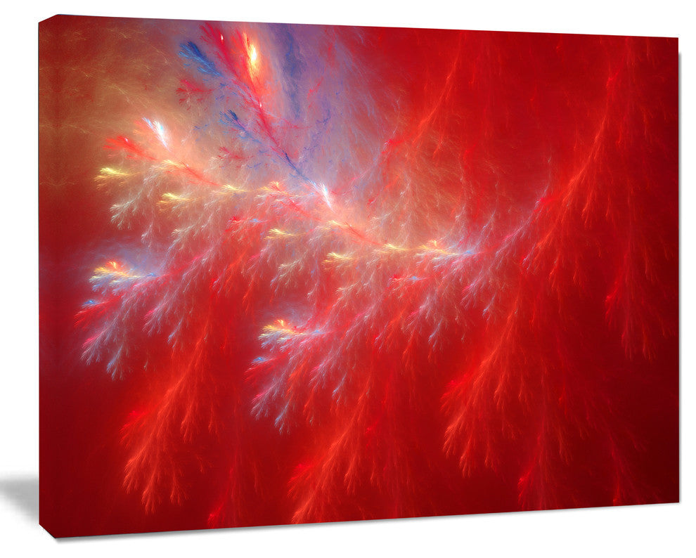 Mystic Red Thunder Sky, Abstract Canvas Art Print, 40x30