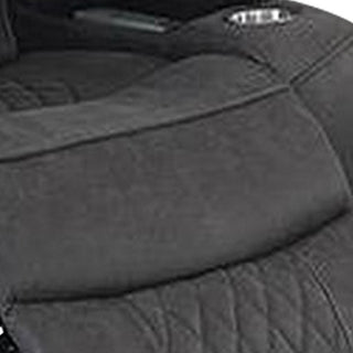 Xiu 38" Power Recliner Chair, USB Port, Storage, Gray Faux Leather