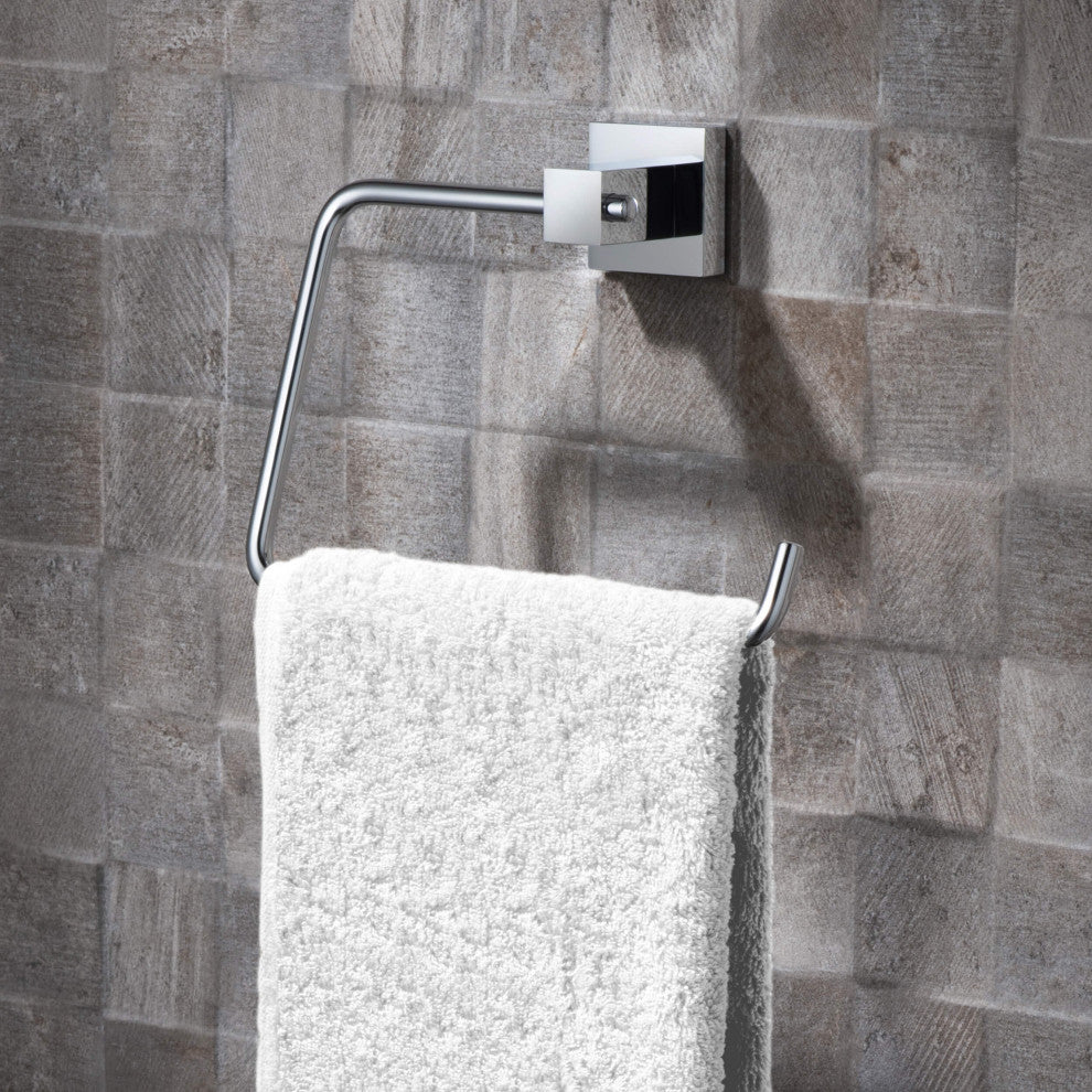Cube 2-Piece Bathroom Hardware Set, Chrome