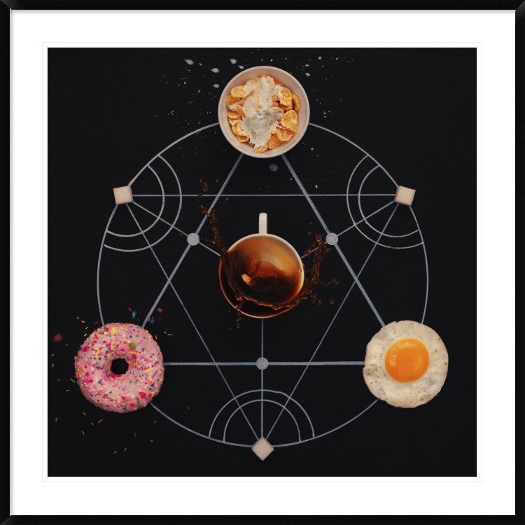 "Breakfast Alchemy" Framed Digital Print by Dina Belenko, 44x44"