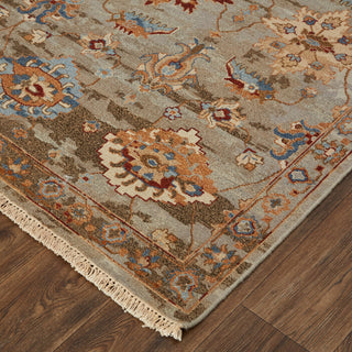 Pierson Transitional Floral & Botanical, Brown/Tan/Gray, 7'9"x9'9" Area Rug