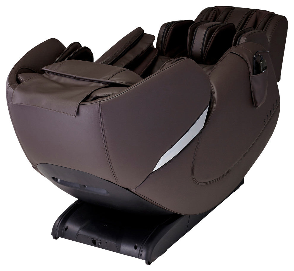 Hisho SL Track Heated Deluxe Zero Gravity Massage Chair, Brown