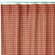 Burgundy Check Scalloped Shower Curtain