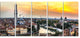 Verona at Sunset in Italy, Cityscape Canvas Art Print, 60"x28", 5 Panels