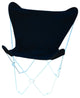 Butterfly Chair and Cover Combo With White Frame, Ebony