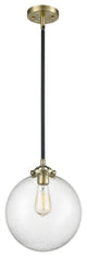 X-Large Beacon 1-Light Mini Pendant, Black Antique Brass, Seedy