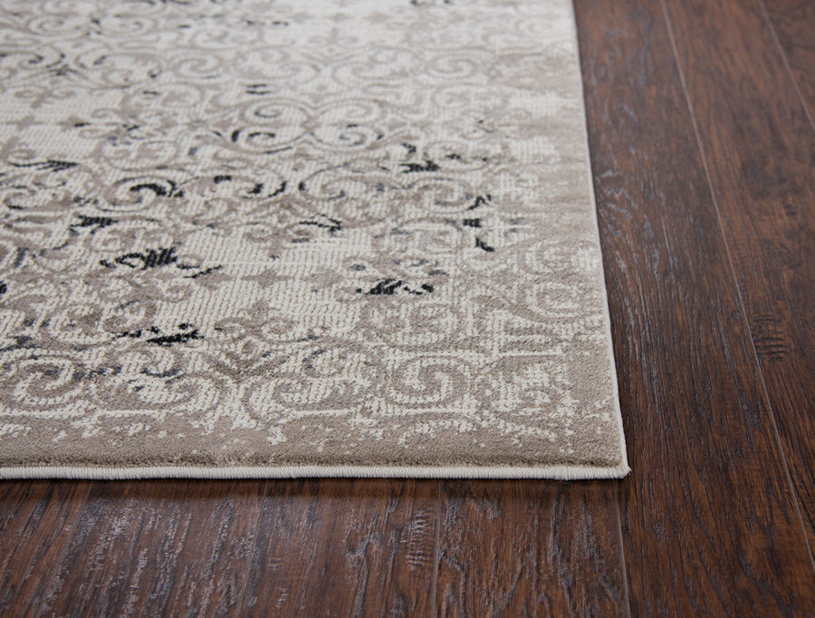 Rizzy Home Panache PN6970 Beige Medallion Area Rug, Rectangular 7'10"x10'10"