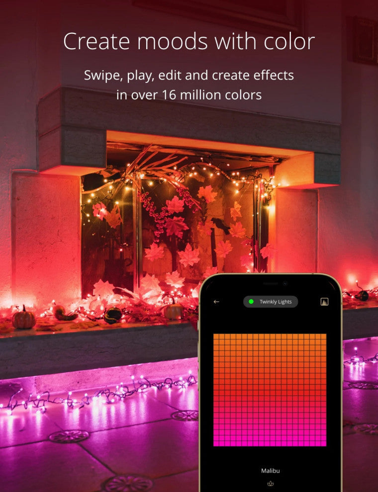 Twinkly TWC400STP-GUS App Controlled Cluster Light with 400 RGB LED Bulbs