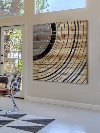 "Side Section" Painting Print on Natural Pine Wood