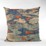 Plutus Blue Hidden Velvet Damask Luxury Throw Pillow, 26"x26"