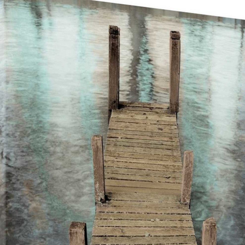 Small Dock on the Water 2 Giclee Wrap Canvas Wall Art