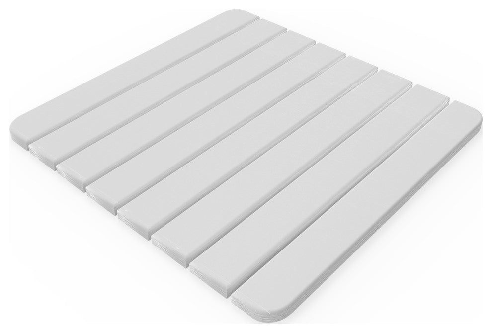CastelloUSA Diatomite Quick-Dry Stone Bath Mat, 16"x12", Small, Natural White