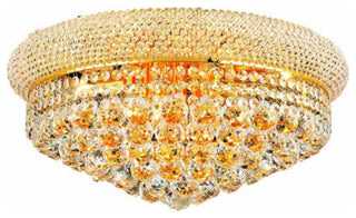 Elegant Lighting V1800F20/RC Primo 10 Light 20"W Flush Mount - Gold