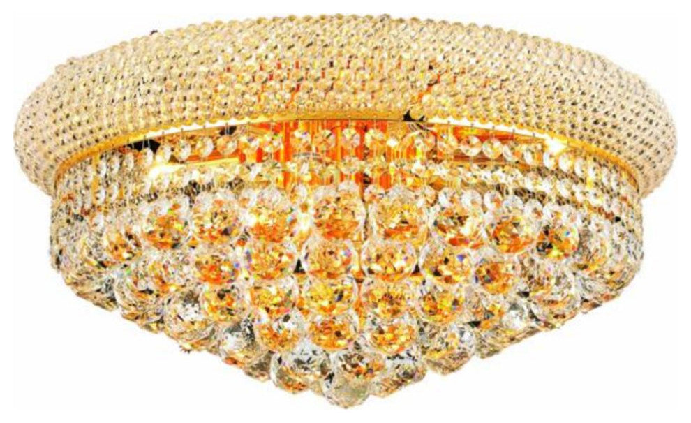 Elegant Lighting V1800F20/RC Primo 10 Light 20"W Flush Mount - Gold