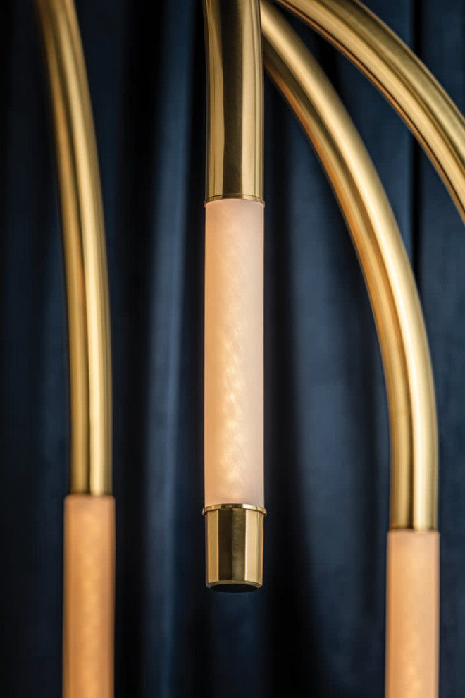 Corbett Lighting 471-48 Zeme 48"W LED Abstract Chandelier - Vintage Polished