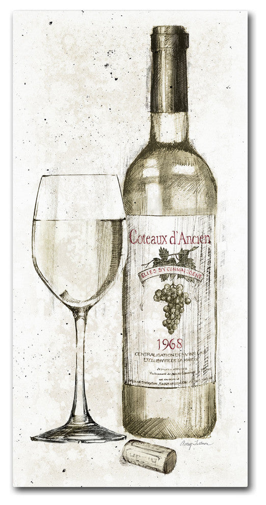 'Pencil Wine II' Canvas Art by Avery Tillmon