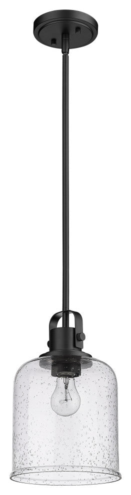 Zlite 340P8-MB 1-Light Pendant, Clear Seeded
