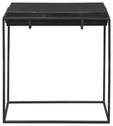Uttermost 25106 Telone 22"W Aluminum Top Iron Side Table - Oxidized Black
