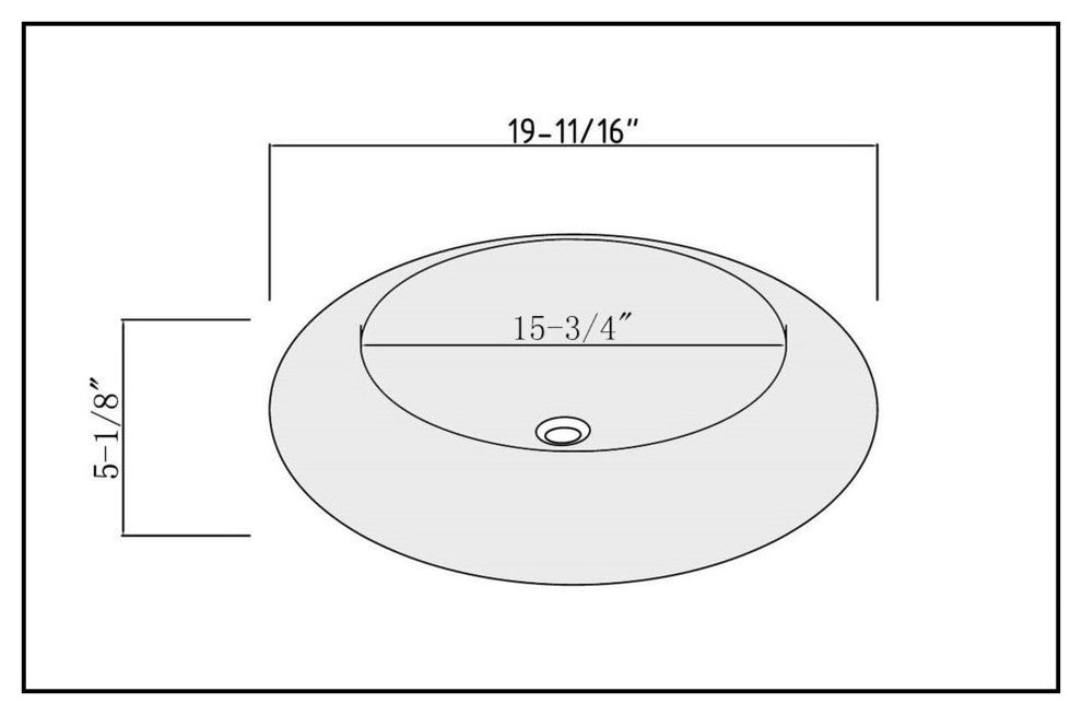 Fine Fixtures White Vitreous China Bulging Round Vessel Sink