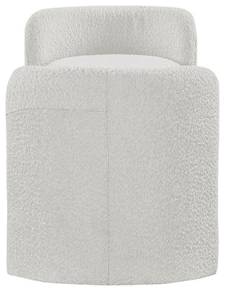 Peyton Boucle Fabric Upholstered Bench, Cream