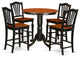 5 Pc Counter Height Table And Chair Set -Pub Table And 4 Dining Chairs
